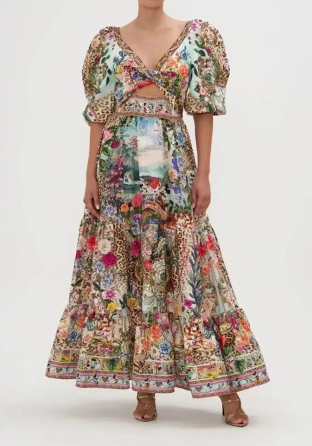 Camilla X Disney Puff Dress size M Mickey Takes A Trip Long for rent on The Volte - main image