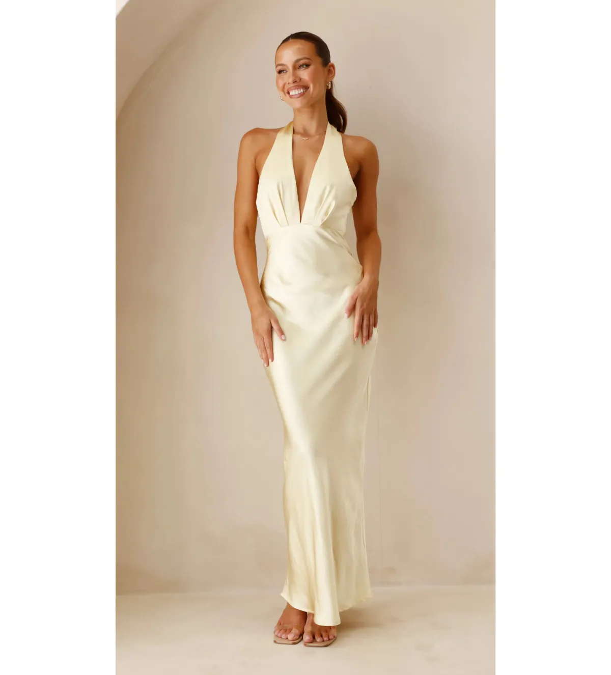 Billy J Chloe Maxi Dress Yellow Size 6 - Image 1