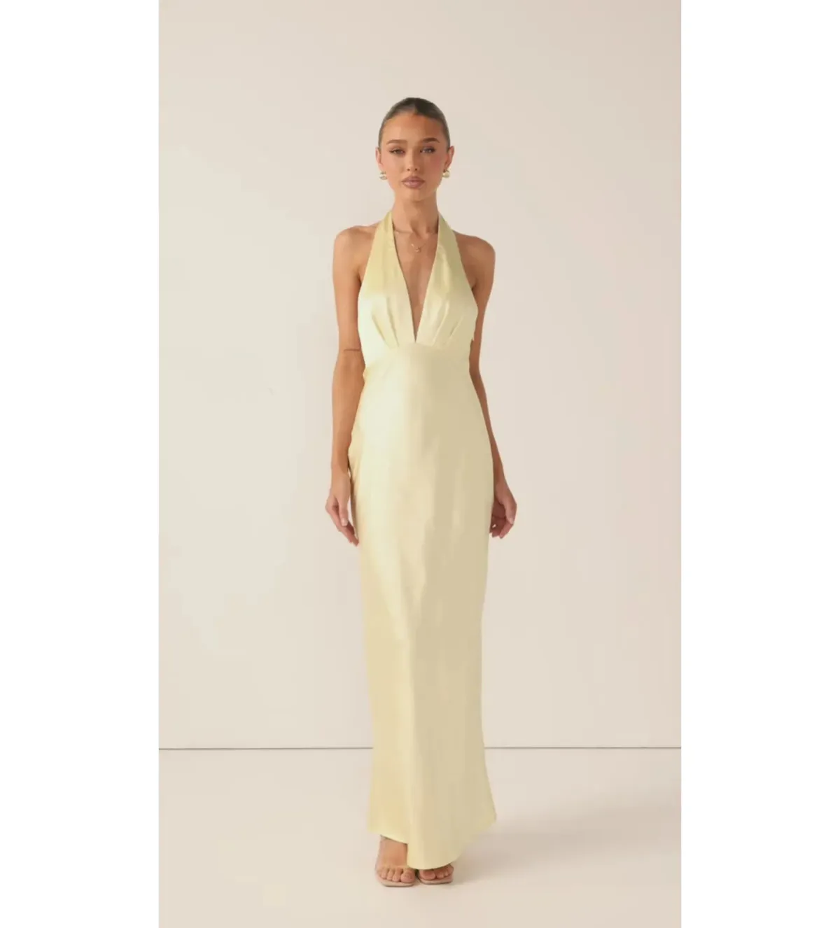 Billy J Chloe Maxi Dress Yellow Size 6 - Image 2
