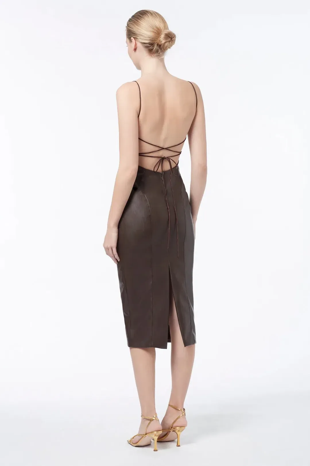 Manning Cartell Alter Ego Backless Dress Chocolate Size 8 for rent on The Volte - main image