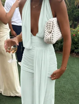 Bec & Bridge Wren Drape Maxi Dress in Spearmint for rent on The Volte - image 2