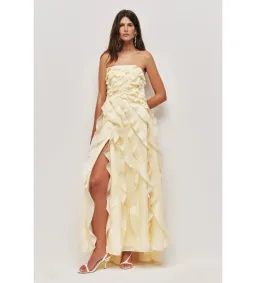 Aje Allairie Maxi Gown in Butter Yellow Size 14 for rent on The Volte - image 1
