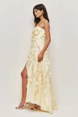 AJE Allarie Gown - Butter Yellow - Size 14 for rent on The Volte - image 2