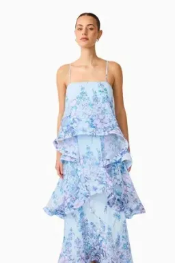 Elliatt - Armani Tiered Maxi - Baby Blue - Size 14 for rent on The Volte - image 3