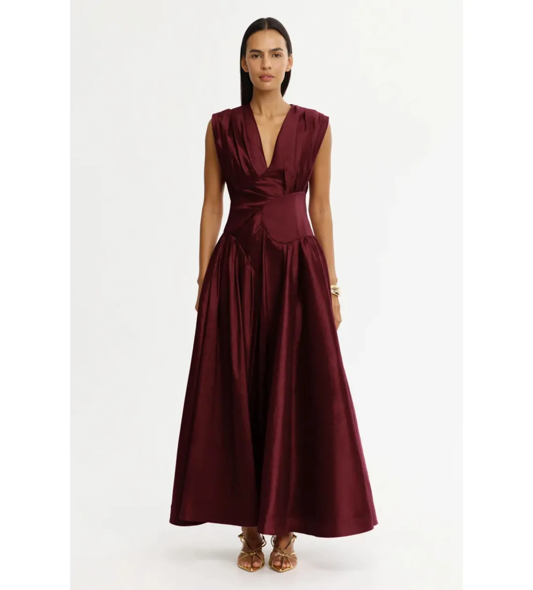 Acler Innoxhill Maxi in Mahogany Size 16 for rent on The Volte - main image