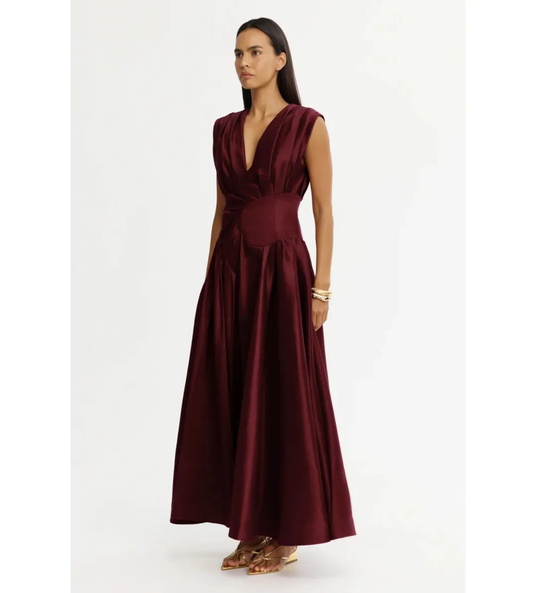 Acler Innoxhill Maxi in Mahogany Size 16 for rent on The Volte - main image