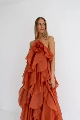 AJE - Pandorea Layered Maxi - Coral - Size 8 for rent on The Volte - image 4