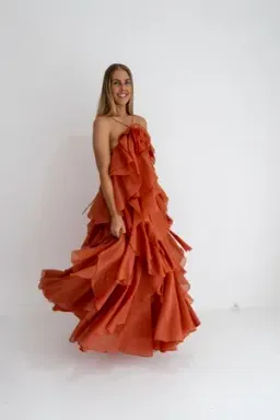 AJE - Pandorea Layered Maxi - Coral - Size 8 for rent on The Volte - image 3