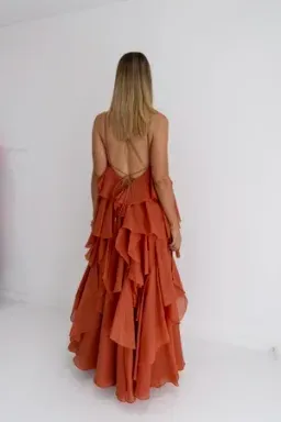 AJE - Pandorea Layered Maxi - Coral - Size 8 for rent on The Volte - image 5