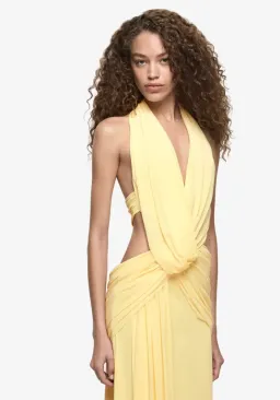 Bec & Bridge Charlize Halter Maxi Lemon Size S/AU 8 for rent on The Volte - image 2