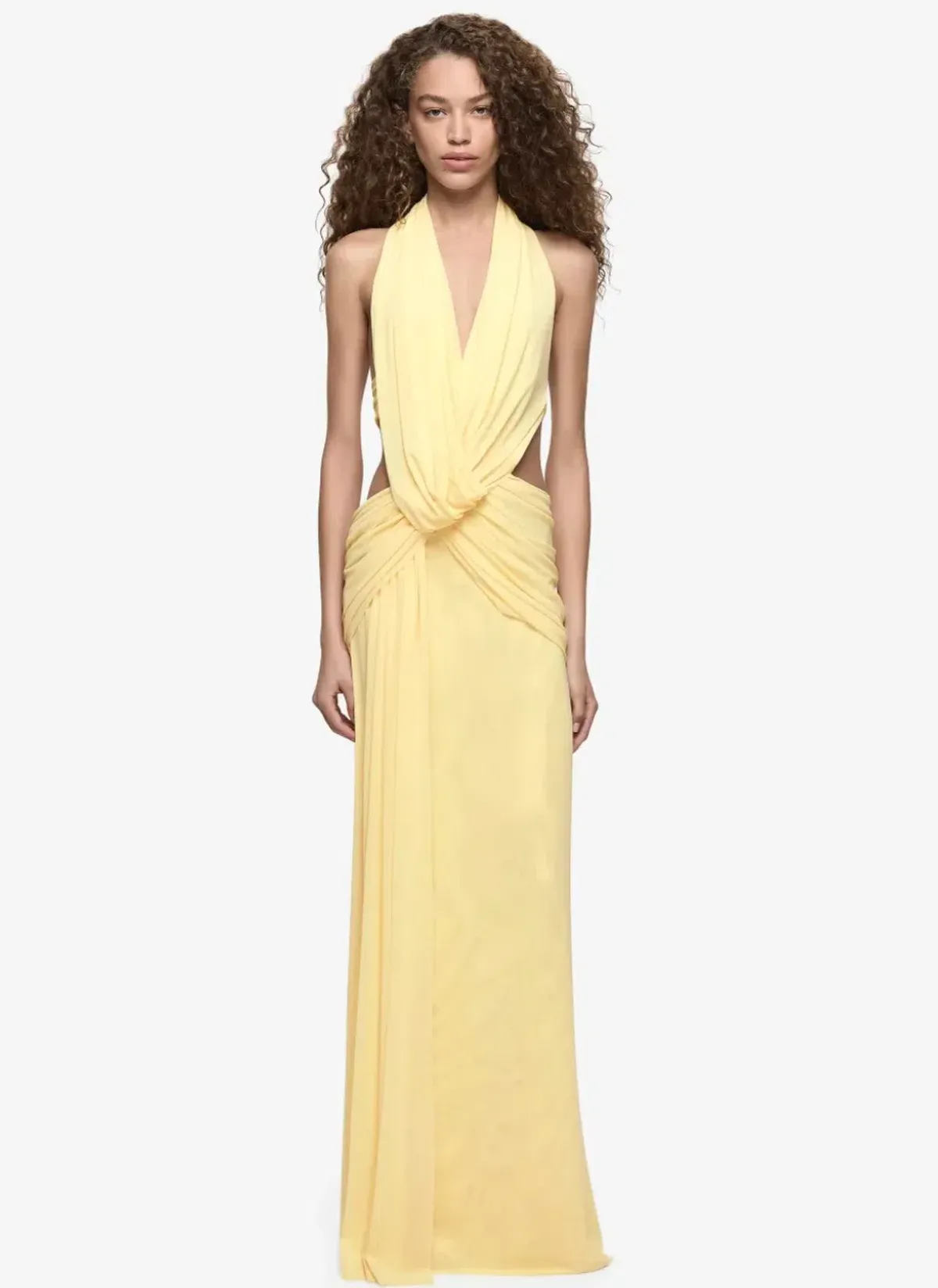Bec & Bridge Charlize Halter Maxi Lemon Size S/AU 8 for rent on The Volte - main image