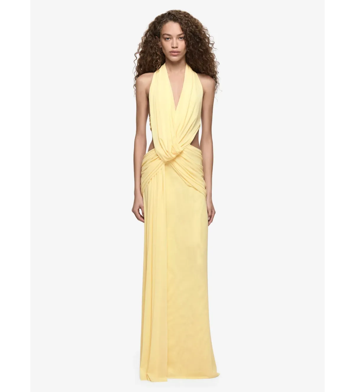 Bec & Bridge Charlize Halter Maxi Lemon Cream Size S / AU 8 - Image 1