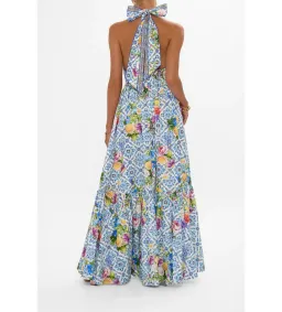 Camilla Ruffle Hem Halter Maxi Wall to Wall Wonders Size 12 for rent on The Volte - image 2
