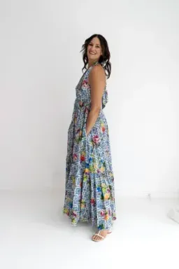 Camilla - Ruffle Hem Halter Maxi - Wall to Wall Wonders - Size 12 for rent on The Volte - image 2
