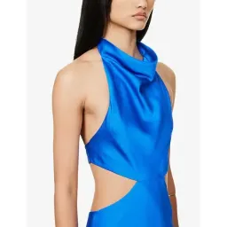 San Sloane Kenzi Cut-Out Satin Midi Dress AU 10 for rent on The Volte - image 3