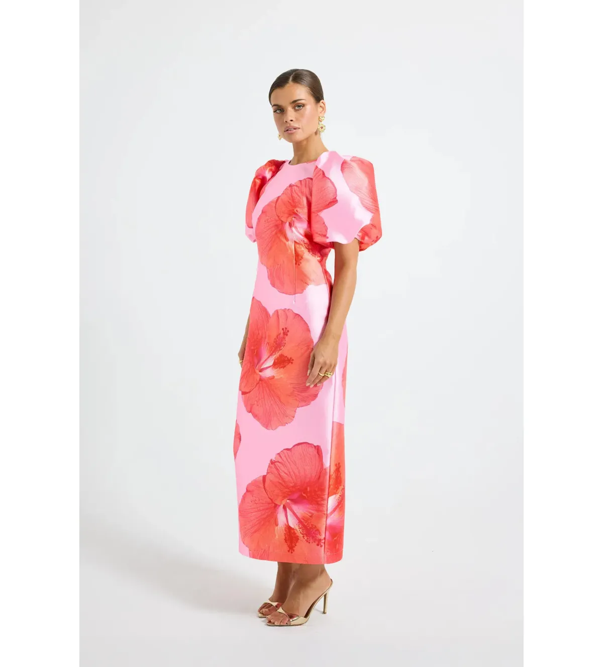 Pasduchas Kalani Sleeve Midi Raspberry Size 12 - Image 3
