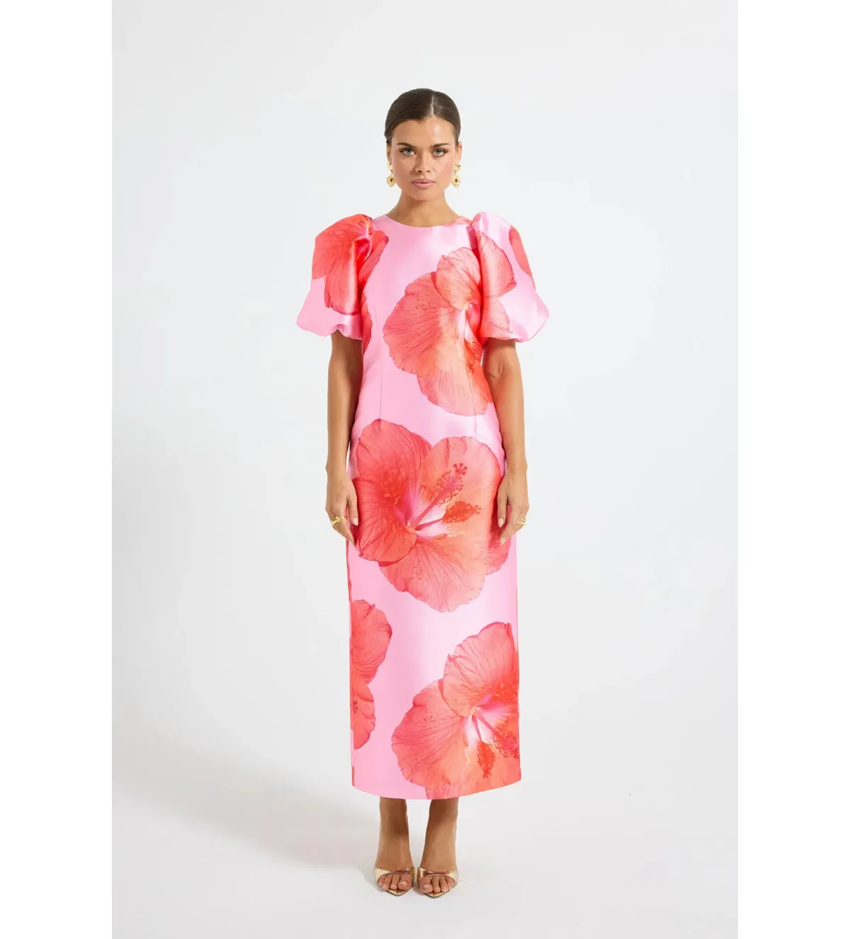 Pasduchas Kalani Sleeve Midi Raspberry Size 12 - Image 1