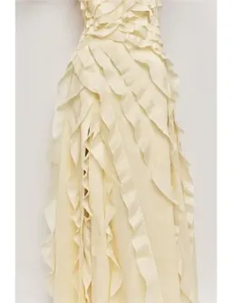 Aje Allairie Maxi Gown in Butter Yellow Size 10 AU for rent on The Volte - image 9