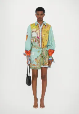 Alemais Surrealist Summer Mini Shirtdress Blue Size 10 AU for rent on The Volte - image 7