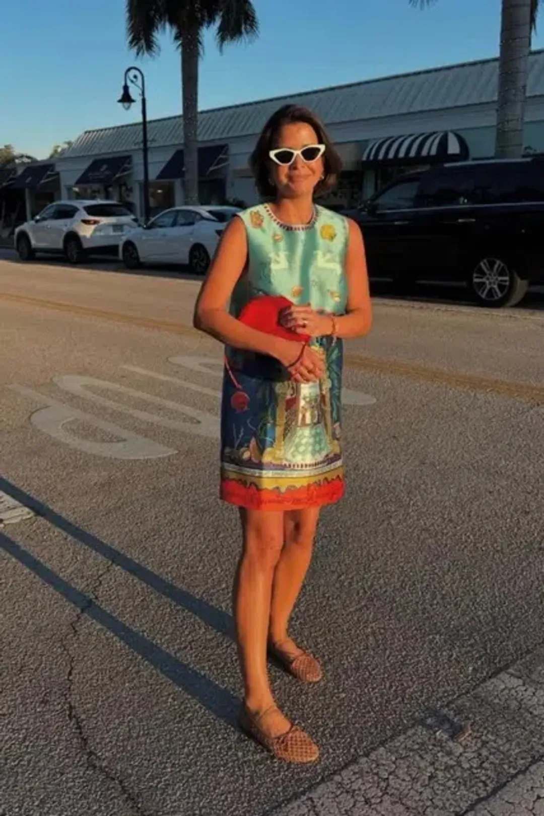 Alemais Surrealist Summer Mini Dress Blue Size 10 AU for rent on The Volte - main image