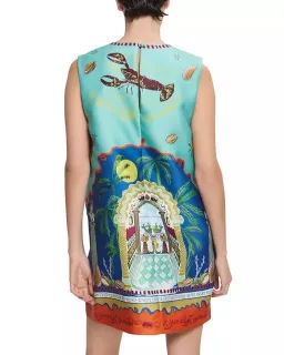 Alemais Surrealist Summer Mini Dress Blue Size 10 AU for rent on The Volte - image 10