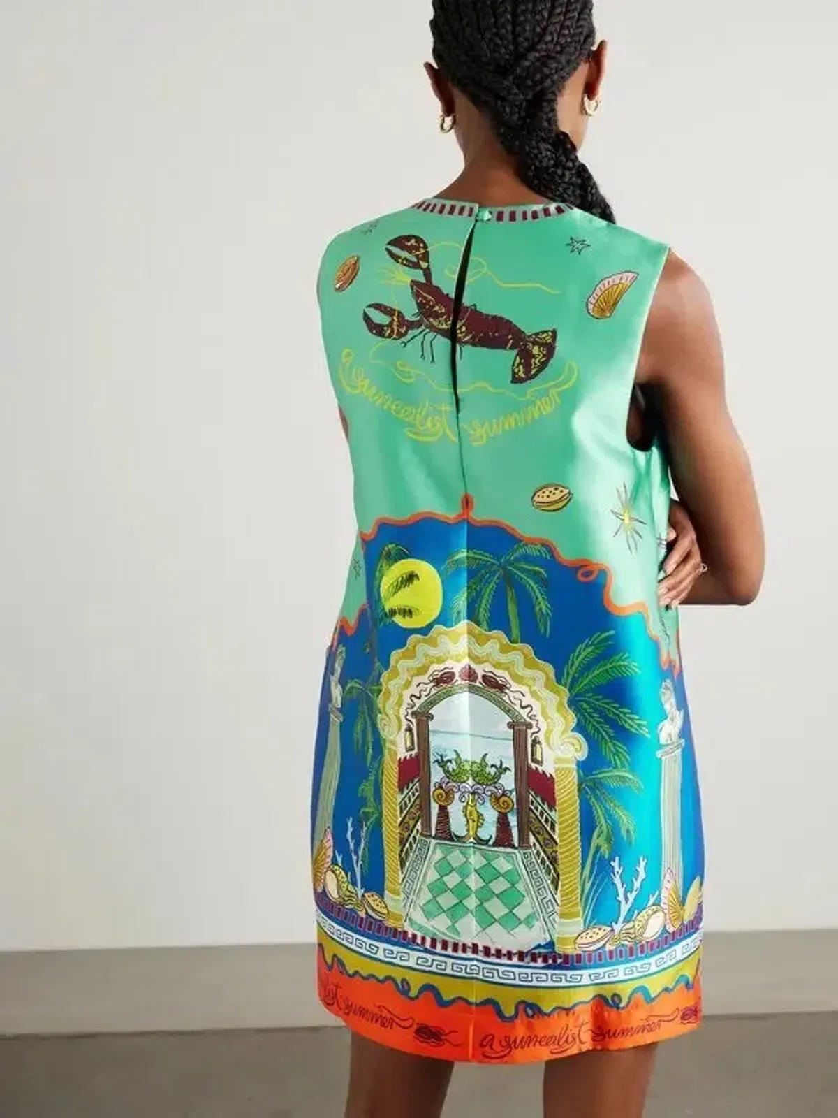 Alemais Surrealist Summer Mini Dress Blue Size 10 AU - Image 13
