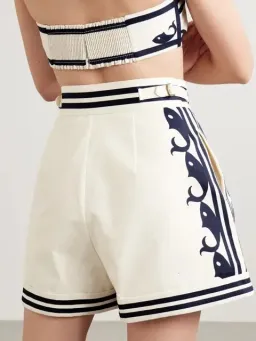 Alemais Marine Striped Bralette & Shorts Set White Size 10 AU for rent on The Volte - image 5