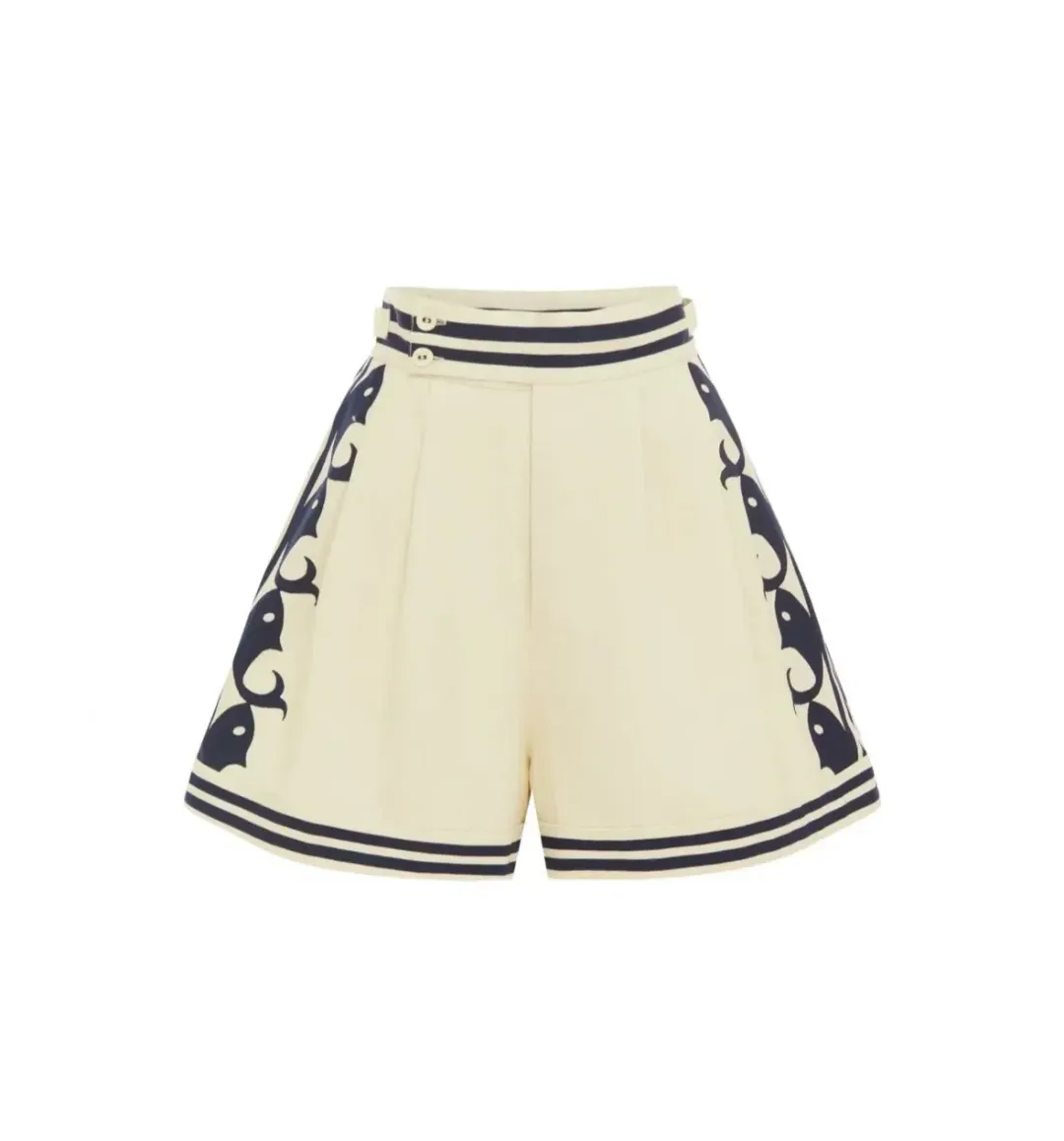 Alemais Marine Striped Bralette & Shorts Set White Size 10 AU for rent on The Volte - main image