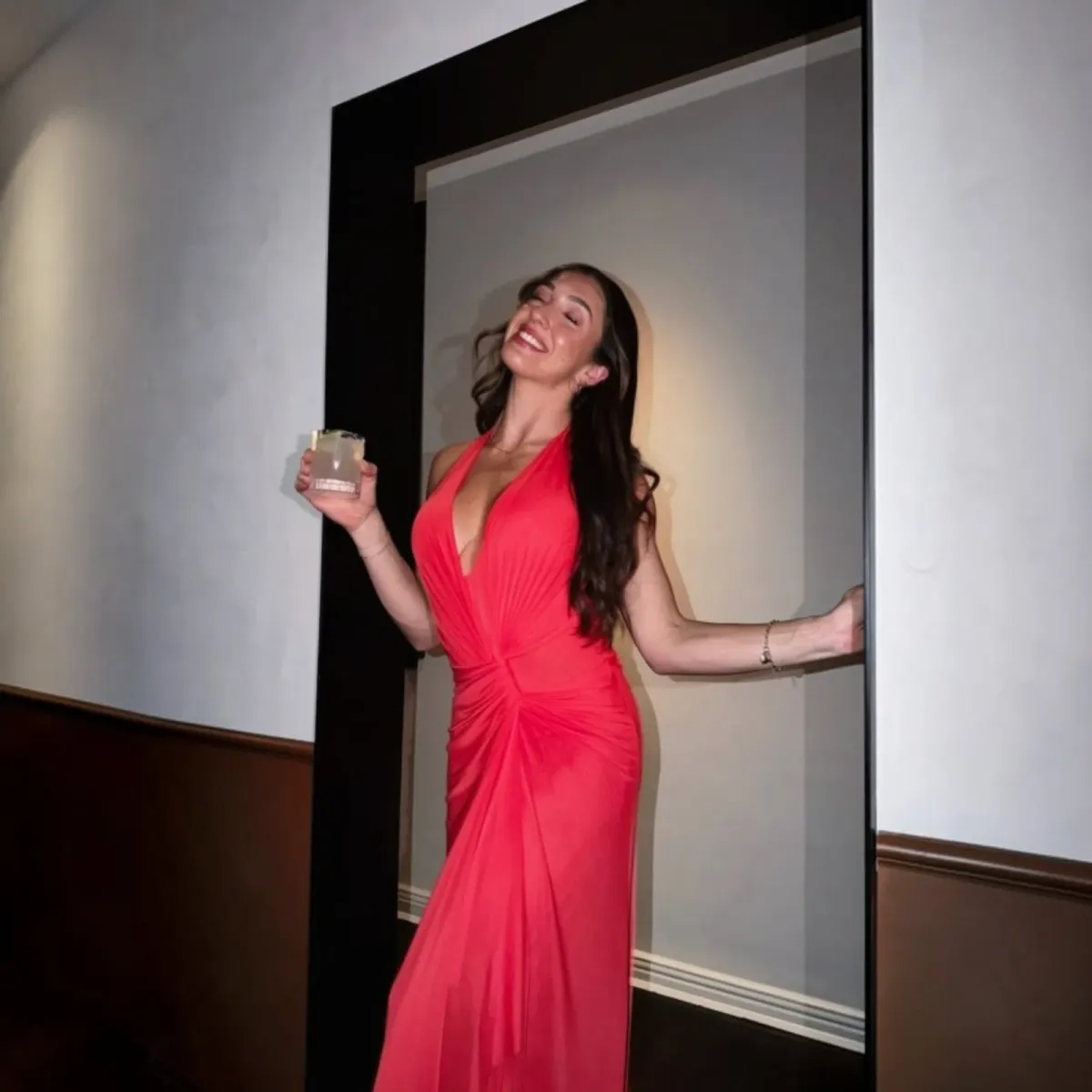 Bec & Bridge Xanthi V Neck Maxi Dress in Flame Size 8 - Image 4