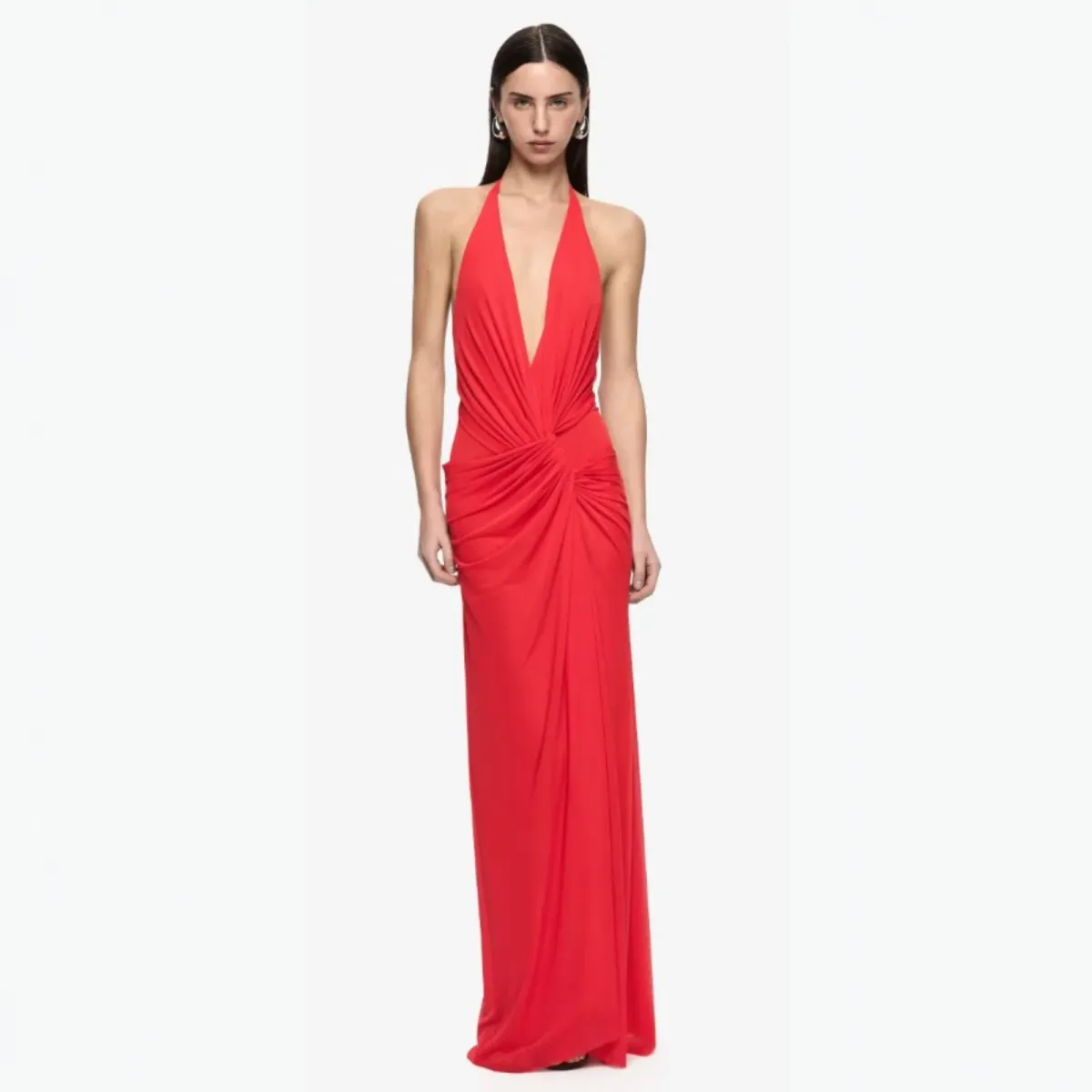 Bec & Bridge Xanthi V Neck Maxi Dress in Flame Size 8 - Image 1