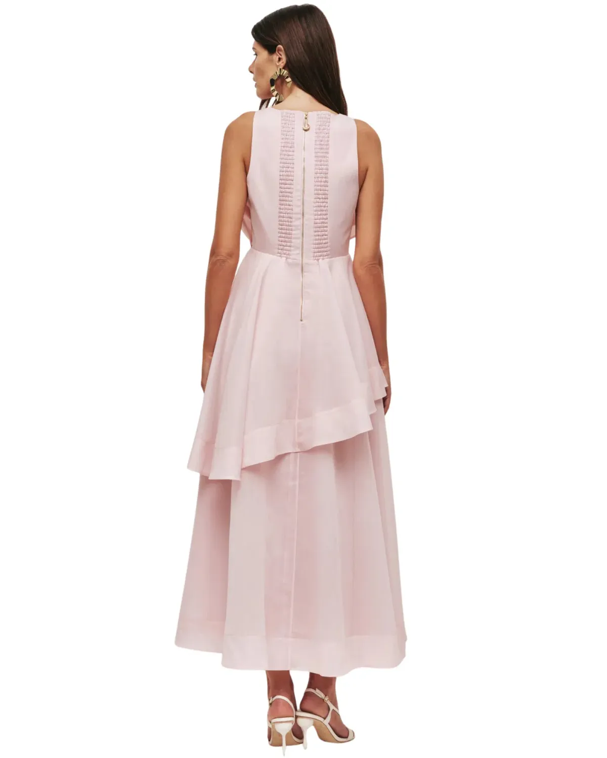 Aje Selestia Midi Dress Ash Pink Size 14 - Image 2