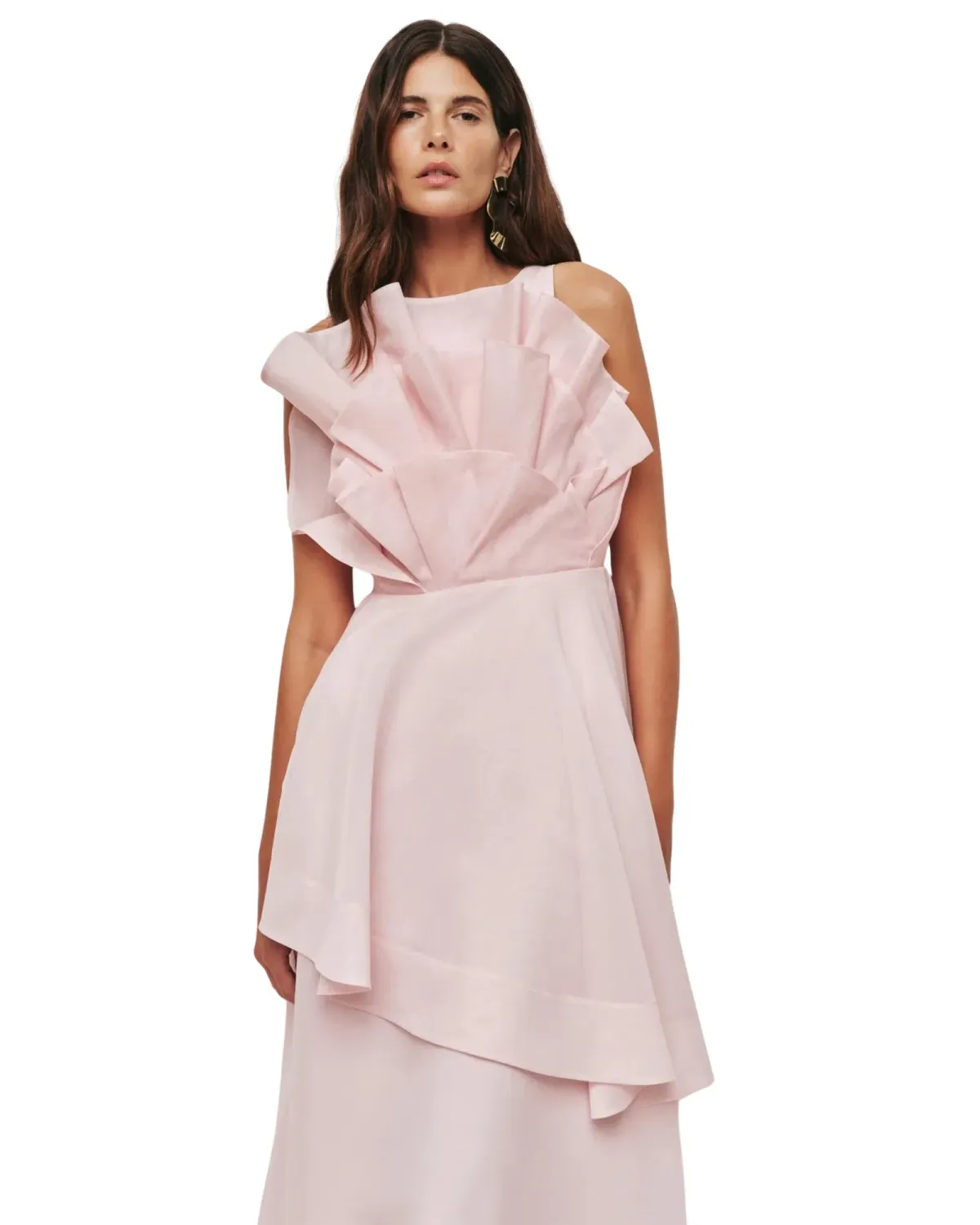 Aje Selestia Midi Dress Ash Pink Size 14 - Image 3