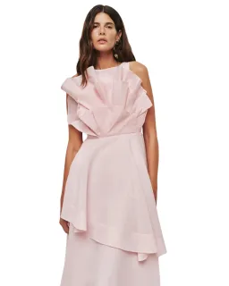 Aje Selestia Midi Dress Ash Pink Size 14 for rent on The Volte - image 3