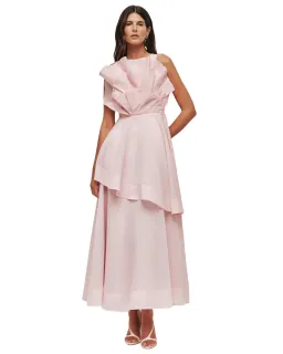Aje Selestia Midi Dress Ash Pink Size 14 for rent on The Volte - image 1