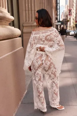 Sabo Skirt - Vittoria White Lace Set for rent on The Volte - image 4