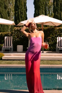 Rat & boa arabella dress pink maxi for rent on The Volte - image 1