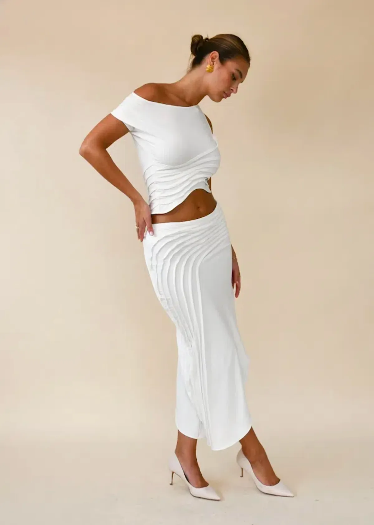KOSTER KULTURE WHITE ISLA SET SKIRT AND TOP SIZE XS - Image 2