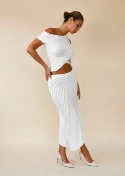 KOSTER KULTURE WHITE ISLA SET SKIRT AND TOP SIZE XS for rent on The Volte - image 2