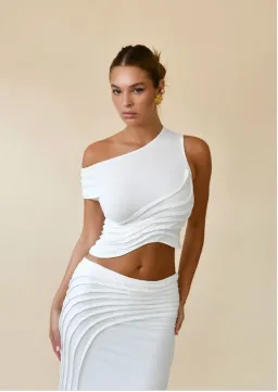 KOSTER KULTURE WHITE ISLA SET SKIRT AND TOP SIZE XS for rent on The Volte - image 1