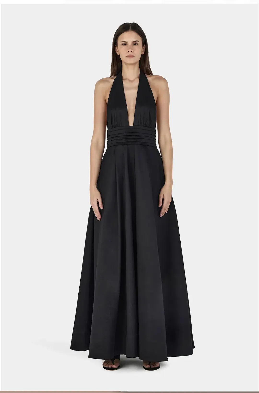 Hansen and Gretel Evelina taffeta gown black for rent on The Volte - main image