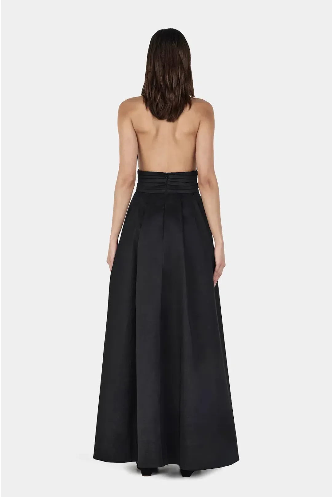 Hansen and Gretel Evelina taffeta gown black for rent on The Volte - main image