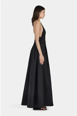 Hansen and Gretel Evelina taffeta gown black for rent on The Volte - image 2
