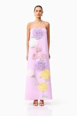 Elliatt Buttercup Embroidered Maxi - Lilac - Size 12 for rent on The Volte - image 1