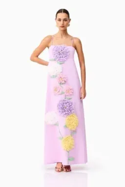 Elliatt Buttercup Embroidered Maxi - Lilac - Size 12 for rent on The Volte - image 2