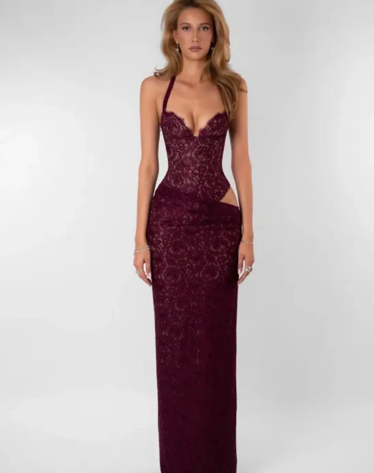 Fenity Veronica Maxi Dress in Burgundy Size S - Image 1