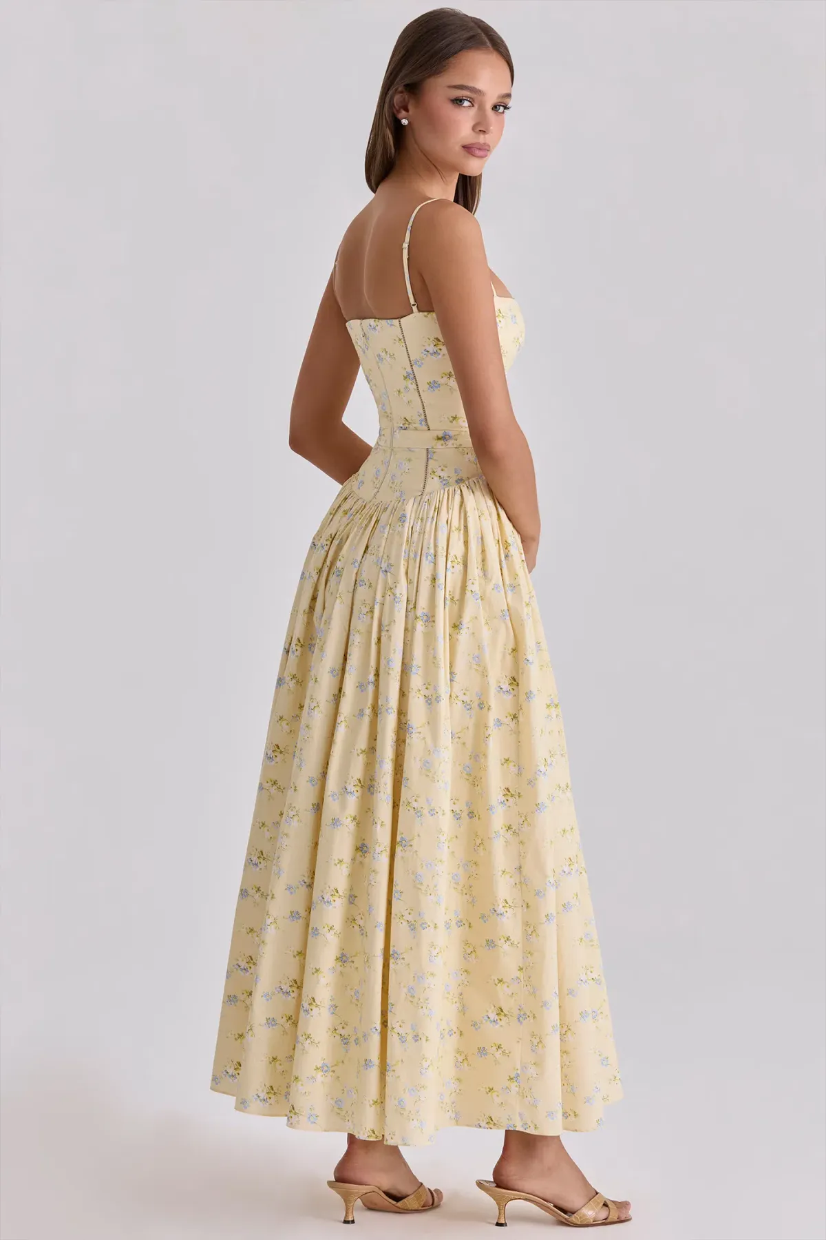 House of CB Ysabella Maxi in Floral Lemon Size S/AU 8 - Image 3