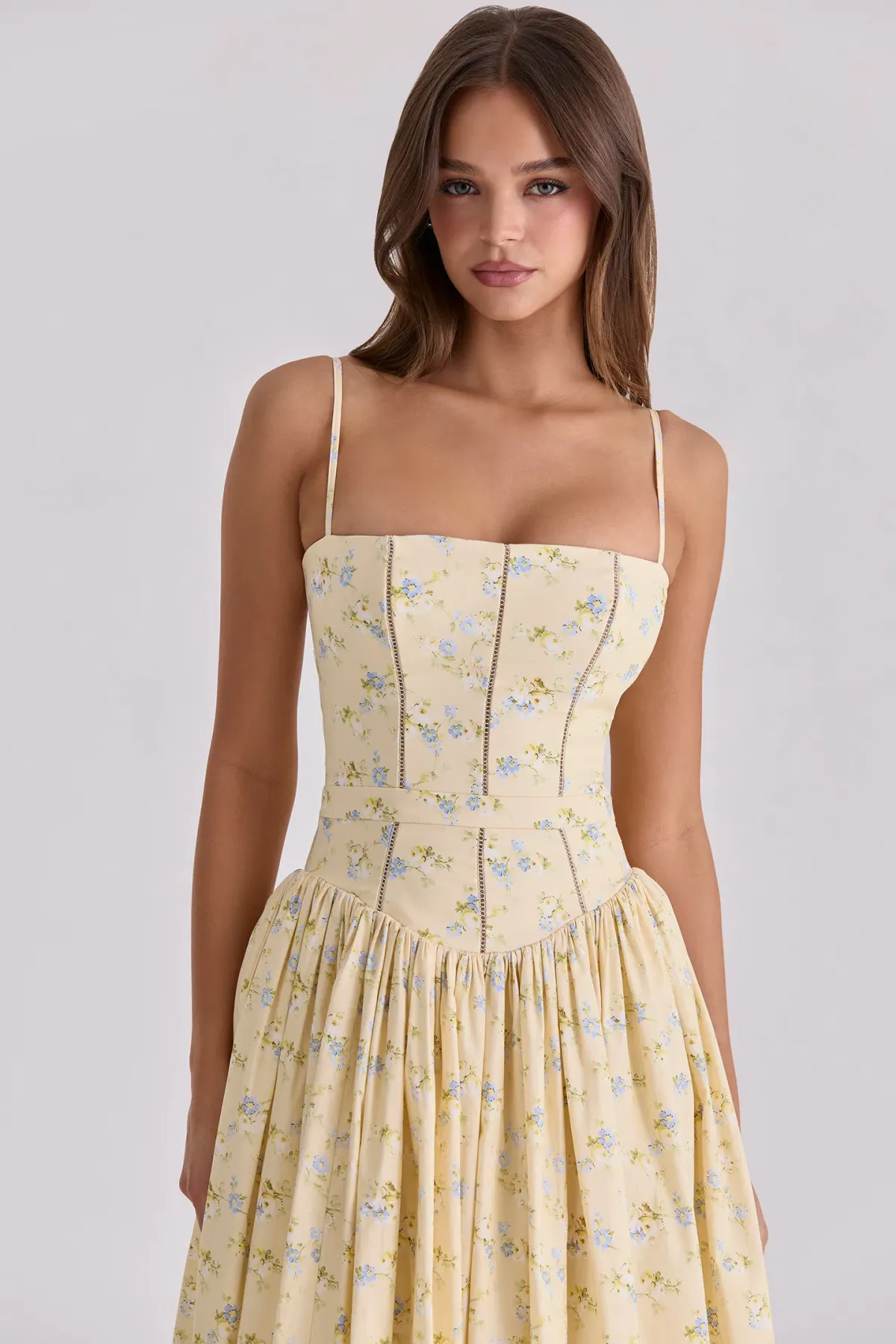 House of CB Ysabella Maxi in Floral Lemon Size S/AU 8 - Image 4
