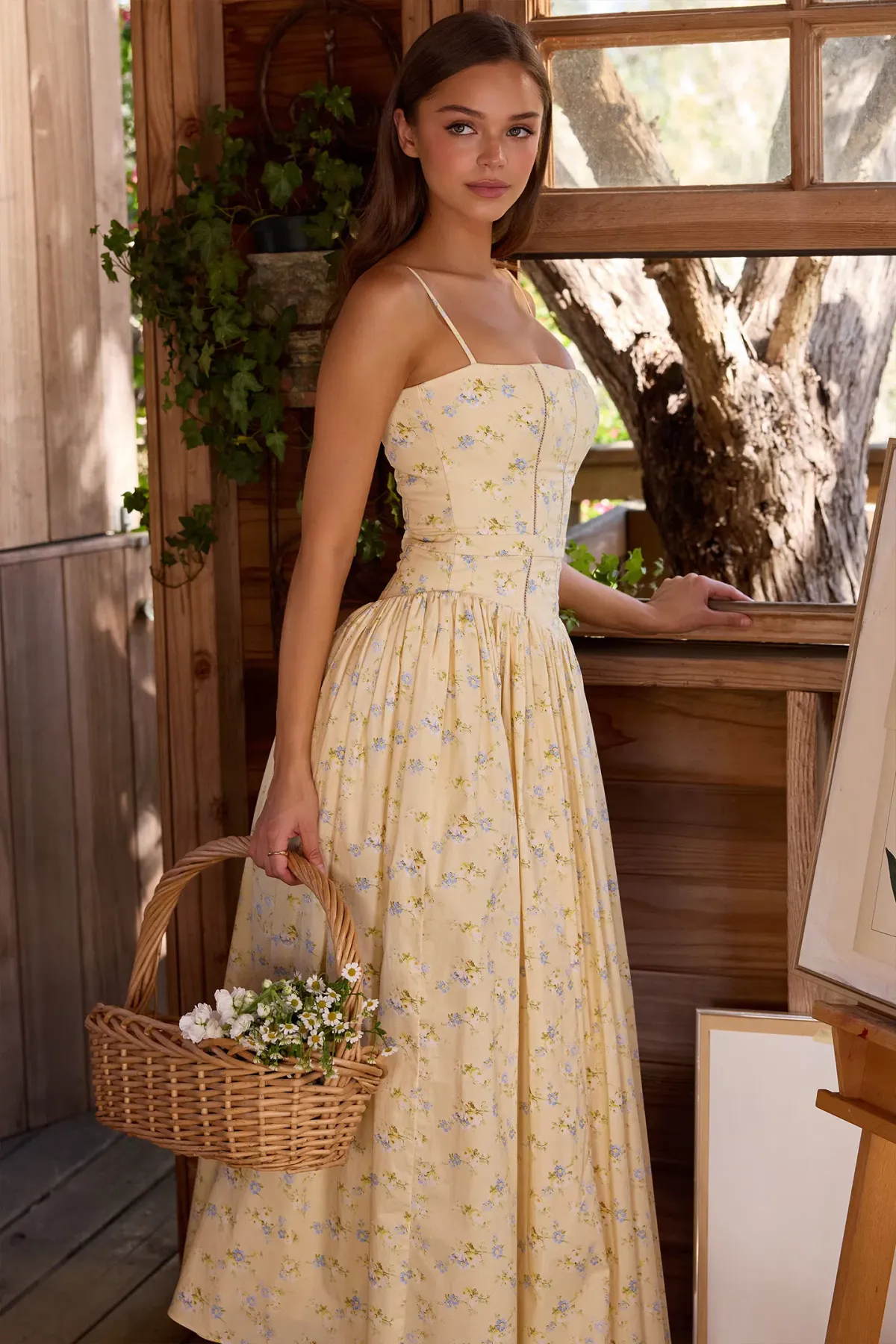 House of CB Ysabella Maxi in Floral Lemon Size S/AU 8 - Image 2