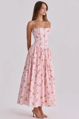 House of CB Ysabella Maxi in Pink Vintage Rose Size S/AU 8 for rent on The Volte - image 4