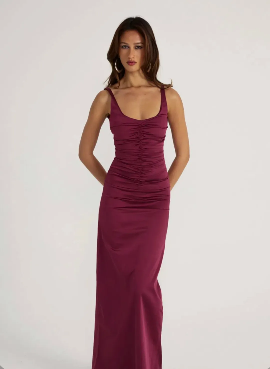 Ance Gria - Atlein Gown in Plum Size XS for rent on The Volte - main image